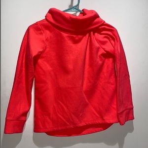 Pink active fleece jacket with cowl neck